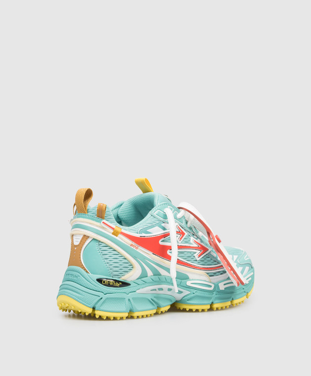 Off-White Зеленые комбинированные кроссовки OW Be Right Back OWIA289S26FAB006 изображение 3