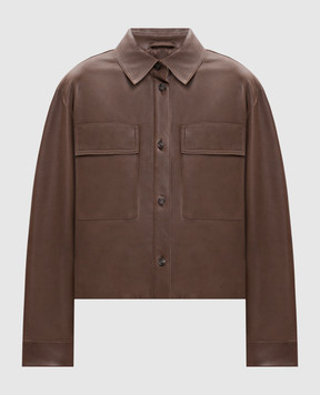 Max Mara Weekend Коричневая кожаная куртка PIOVRA WKDPIOVRA