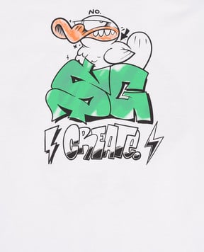 Sprayground Дитяча біла футболка Create Your World SPY1414