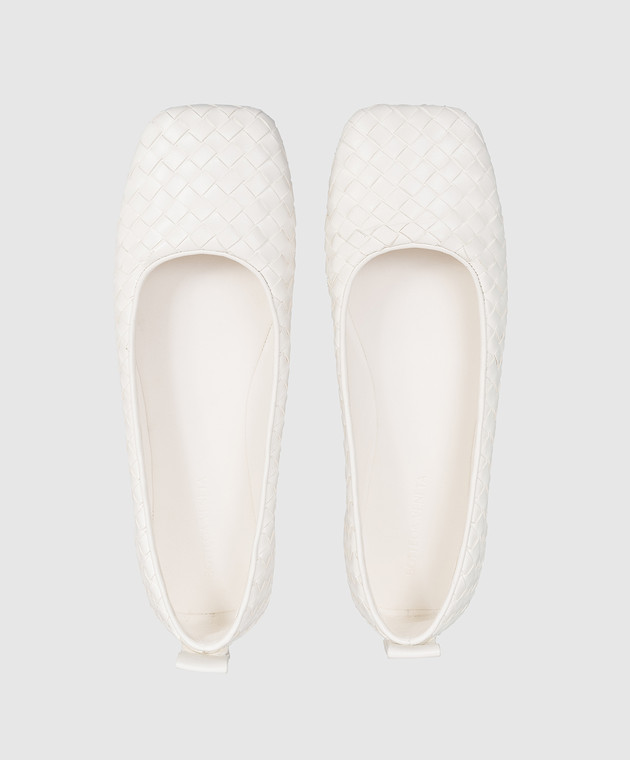 Bottega Veneta Білі шкіряні балетки Charlotte 868206V2ED0 зображення 4