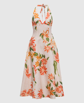 Faithfull Біла сукня Marais з льону в квітковий принт FF3637JDF