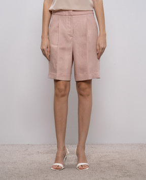 Peserico Розовые шорты из льна A04083Z02606