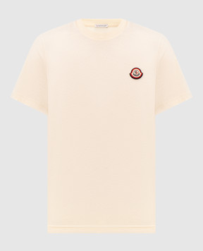 Moncler Желтая футболка с нашивкой логотипа L20918C0004589B8Y