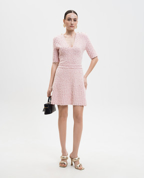 Balmain Рожева твідова сукня GF0R7485KJ89