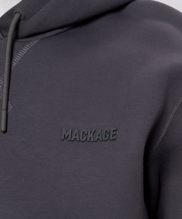 Mackage Серые худи с фактурным логотипом ZOSIAZZ изображение 5