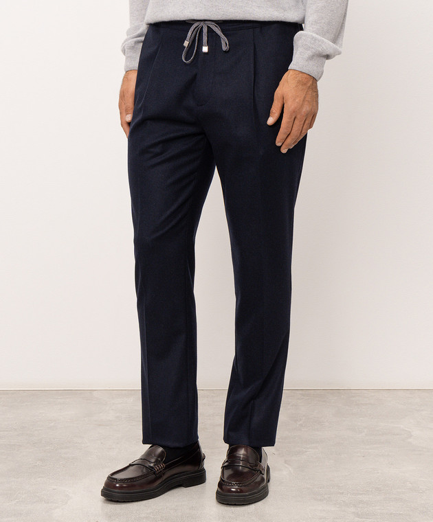 Cashmere&Whiskey Синие брюки из шерсти и кашемира 02556R0775 изображение 3