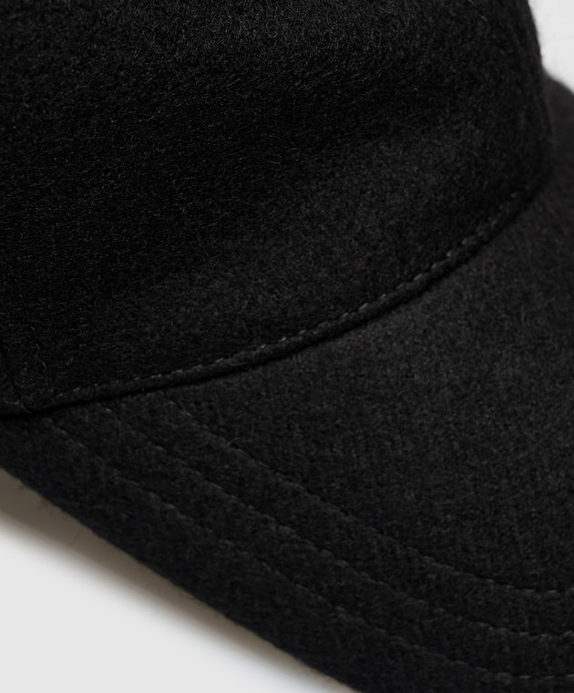 Saint Laurent Черная кепка из шерсти A005BB3YV08 изображение 4