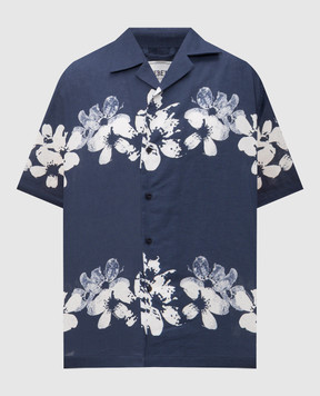 Iceberg Синя сорочка з льоном G1103633