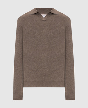 Brunello Cucinelli Коричневое поло из кашемира M22203805
