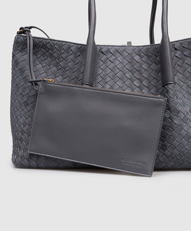 Bottega Veneta Сіра замшева сумка-тоут Pinacoteca 817166V6LE1 зображення 5