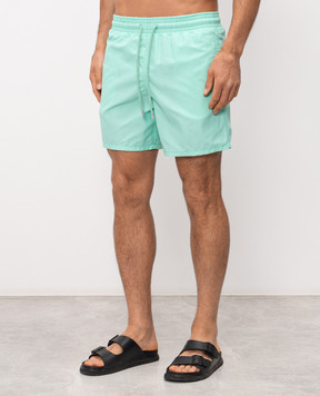 Vilebrequin Зеленые шорты для плавания с нашивкой MOOC4A00