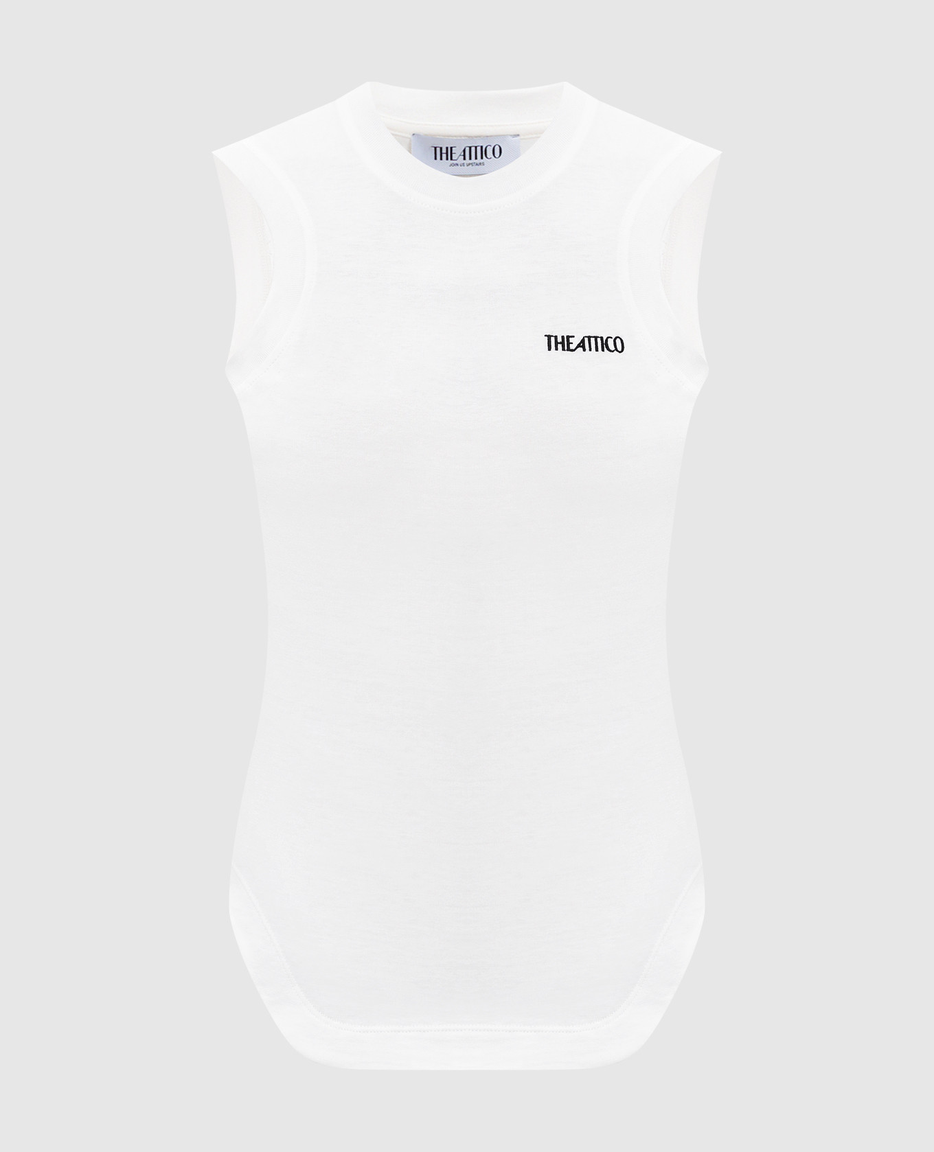 

Белый топ с логотипом, Топы