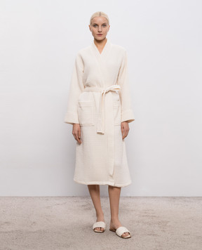 L'Appartement Вафельний халат кольору айворі MIAWAFFLEBATHROBE