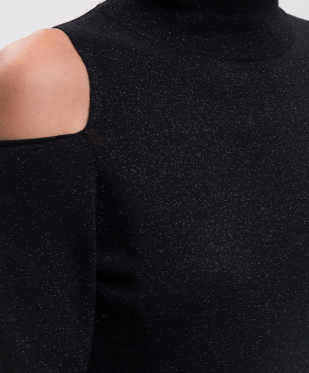 Allude Чорний гольф з вовною з відкритими плечима 26564103 зображення 5