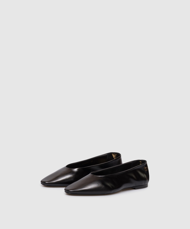 Saint Laurent Чорні шкіряні балетки SAO 860600AAEHF зображення 2