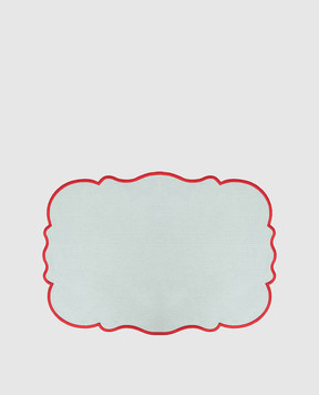 Bitossi Home Набор голубых столовых ковриков с льном FLO00404