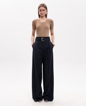 Max Mara Коричневий топ з люрексом MSTSEQUOIA