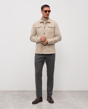 Florentino Сірі штани з патчем логотипа 225554520706