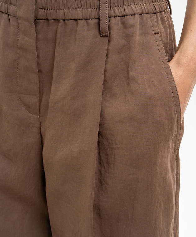 Brunello Cucinelli Коричневі штани з ланцюжком M0F91P9174 зображення 4