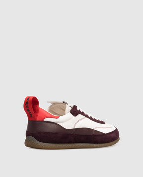 Alexander McQueen Бордові комбіновані кросівки EC1 856192WIAJ4
