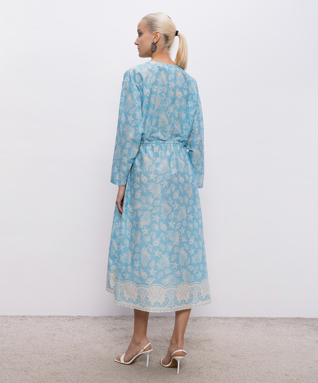 MANTERO 1902 Блакитна сукня Camille з шовком 0228A0159G0879R зображення 3