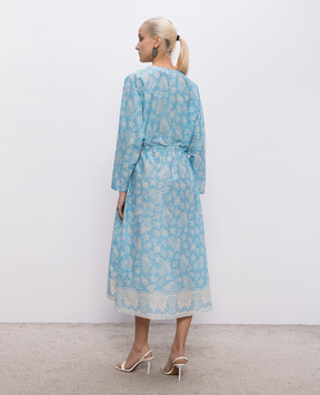 MANTERO 1902 Блакитна сукня Camille з шовком 0228A0159G0879R