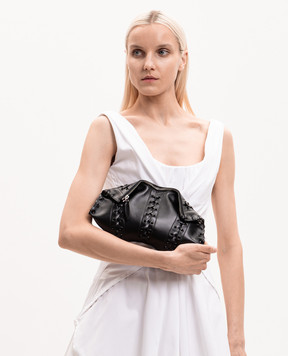 Alexander McQueen Чорна шкіряна сумка Manta 8613741VDB1