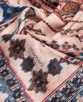 Momoni Розовый платок из шелка в принт MOSC001MO52A