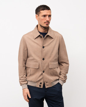 Stefano Ricci Бежева шкіряна куртка M7J6100270MKOTG