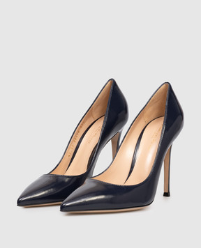 Gianvito Rossi Сині шкіряні лаковані туфлі GIANVITO G2847015RIC