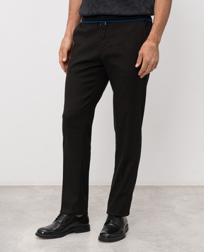 Stefano Ricci Черные брюки с льном M1T6100051LCTL1U