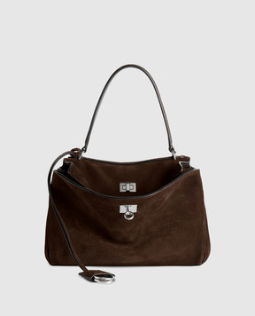 Balenciaga Коричневая замшевая сумка Rodeo 7897792AB4G