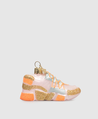 Розовая ёлочная игрушка Sneaker
