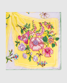 MANTERO 1902 Жовта хустка Petals & Pies із шовку 0904F0030G56414