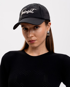 Twinset Черная кепка с логотипом 261TA4390