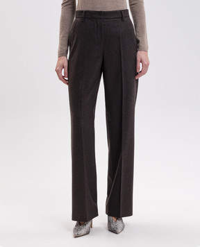 Max Mara Коричневые брюки COTTAGE из шерсти SMMCOTTAGE