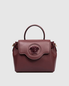 Versace Бордова шкіряна сумка La Medusa DBFI0401A15997