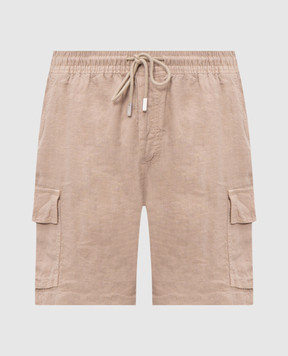Vilebrequin Бежеві шорти-карго з льону BAIU3U01