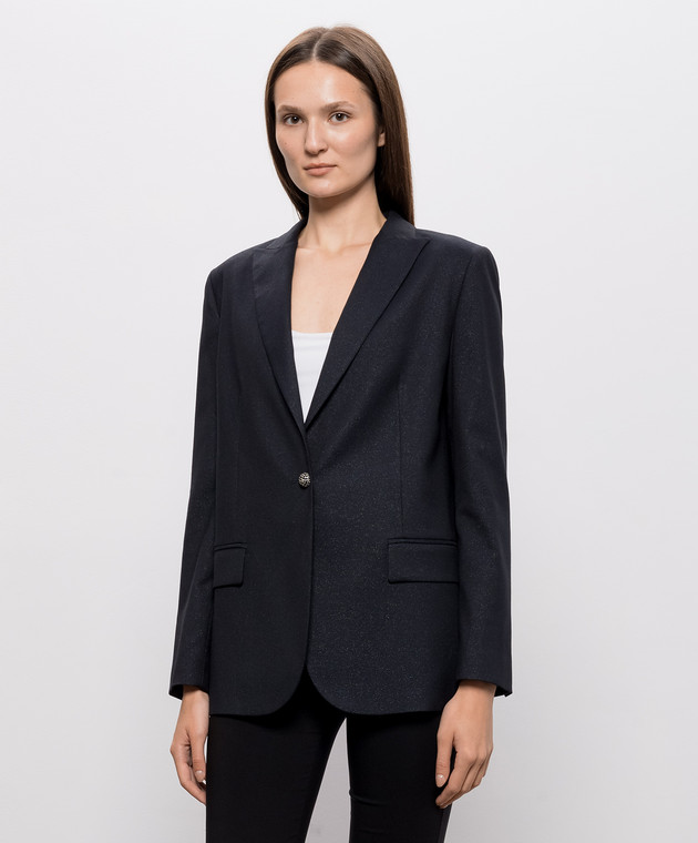 Twinset Чорний жакет з люрексом 262TT2530 зображення 2