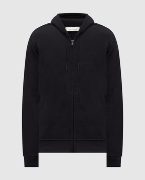 Trussardi Чорна спортивна куртка з вишивкою емблеми G8068000130NMF503F01