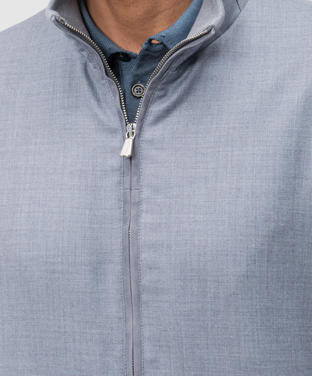 Enrico Mandelli Голубая куртка из кашемира 3L506A5607 изображение 5