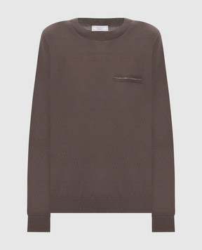 Peserico Коричневий джемпер з вовни A99059F18K09169