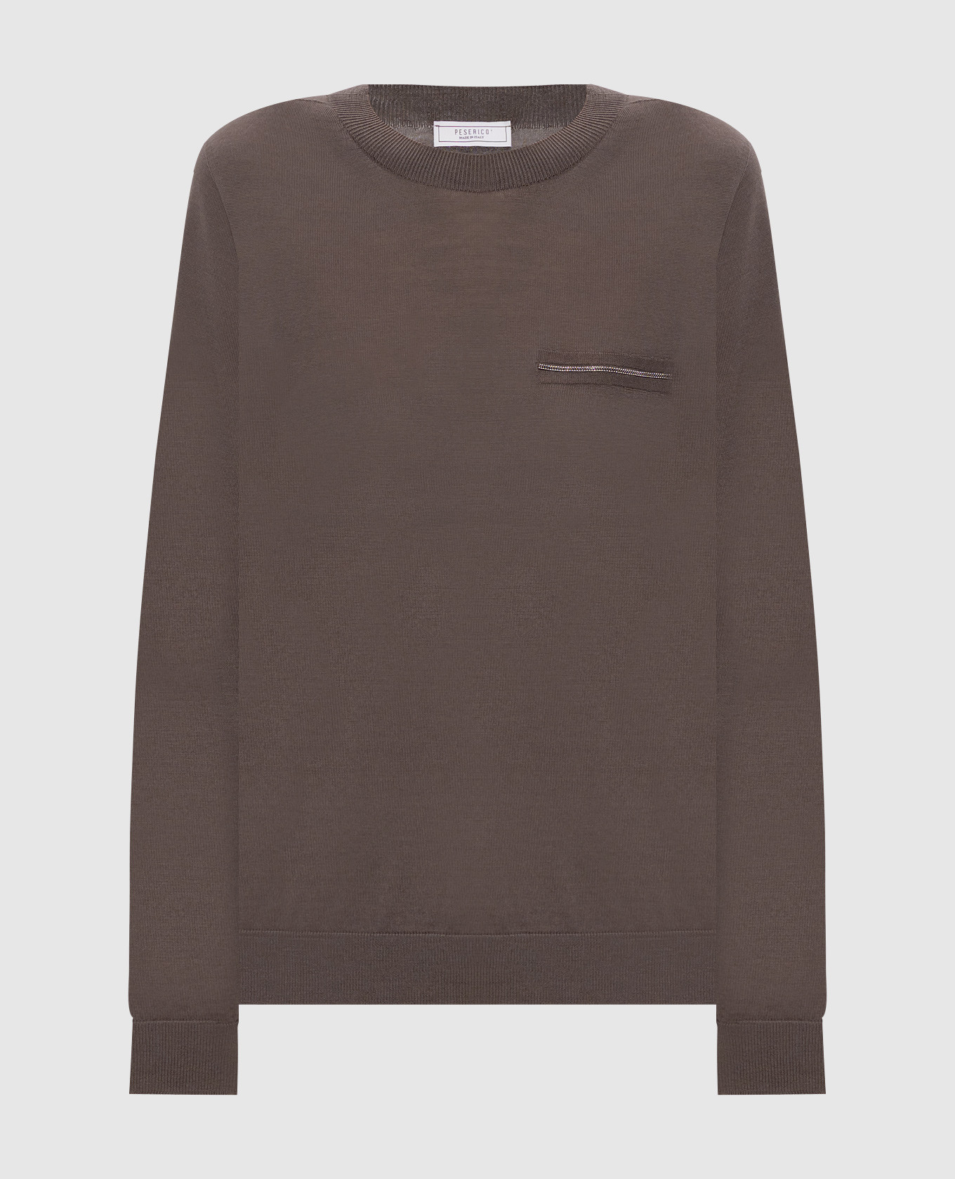 Коричневый джемпер из шерсти