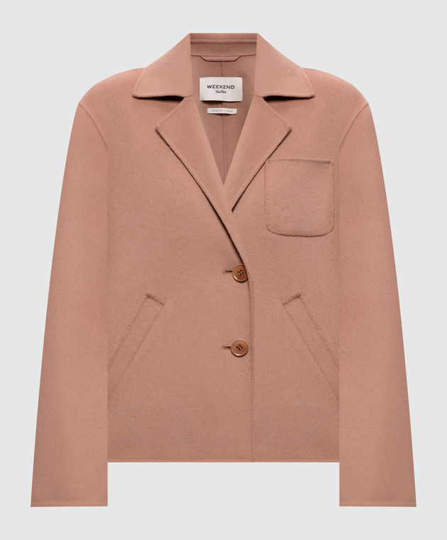 Max Mara Weekend Розовое укороченное пальто PELOTA с шерстью WKDPELOTA