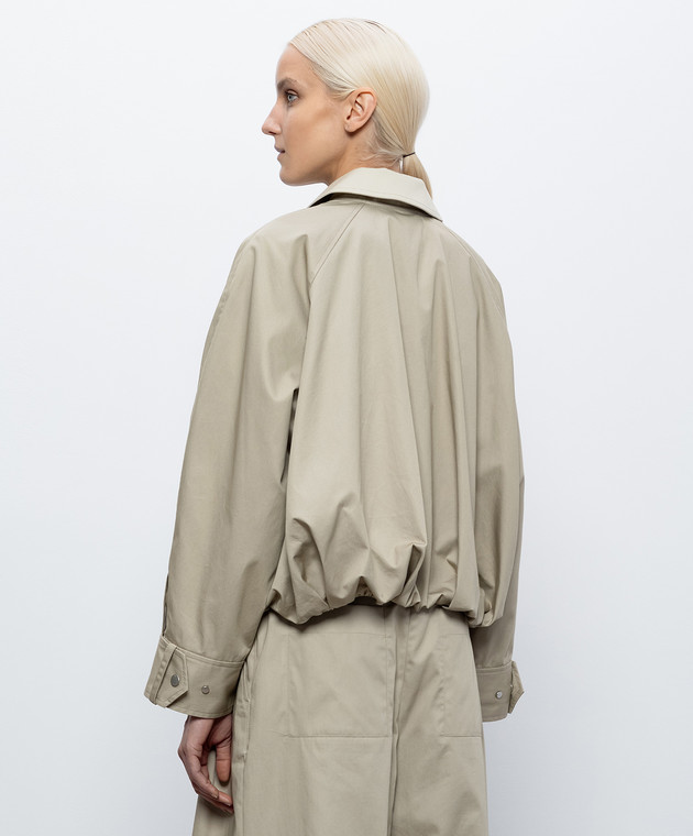 3.1 Phillip Lim Бежевая куртка с драпировкой S26160932OTL изображение 4