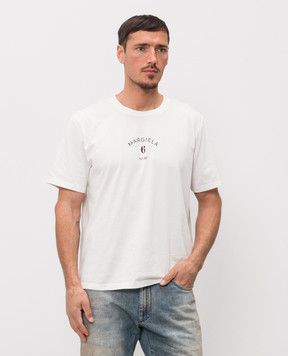 Maison Margiela MM6 Біла футболка з принтом логотипа SH2GC0038M20048