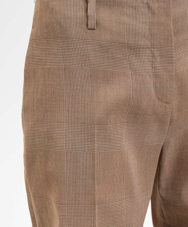 Ermanno Scervino Коричневі штани в клітинку D486P716WJV зображення 5