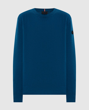 Moncler Синий джемпер с нашивкой логотипа L20919C00004M1113