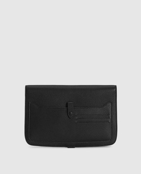 Dolce&Gabbana Черный кожаный клатч с принтом логотипа BM2770A0370
