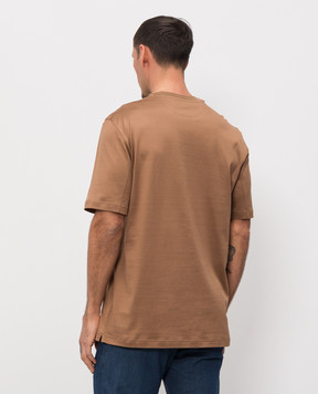 Castangia dal 1850 Коричнева футболка з вишивкою DMTSDM51S26